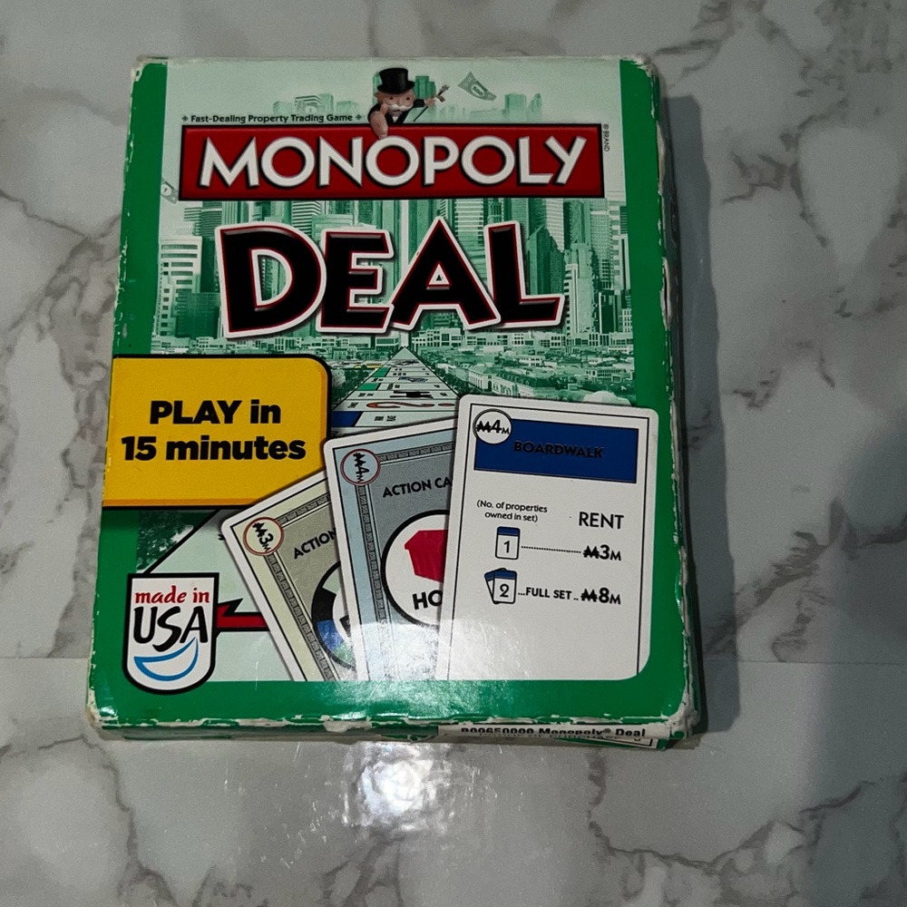 Monopoly Deal Card Game - Green and Red